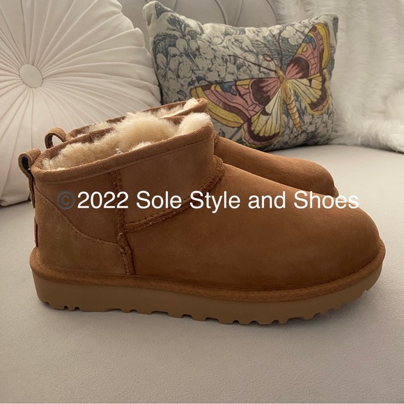 UGG Classic Ultra Mini Boots Chestnut Kid’s 6 (Will Fit a Women’s 8) - Picture 4 of 15